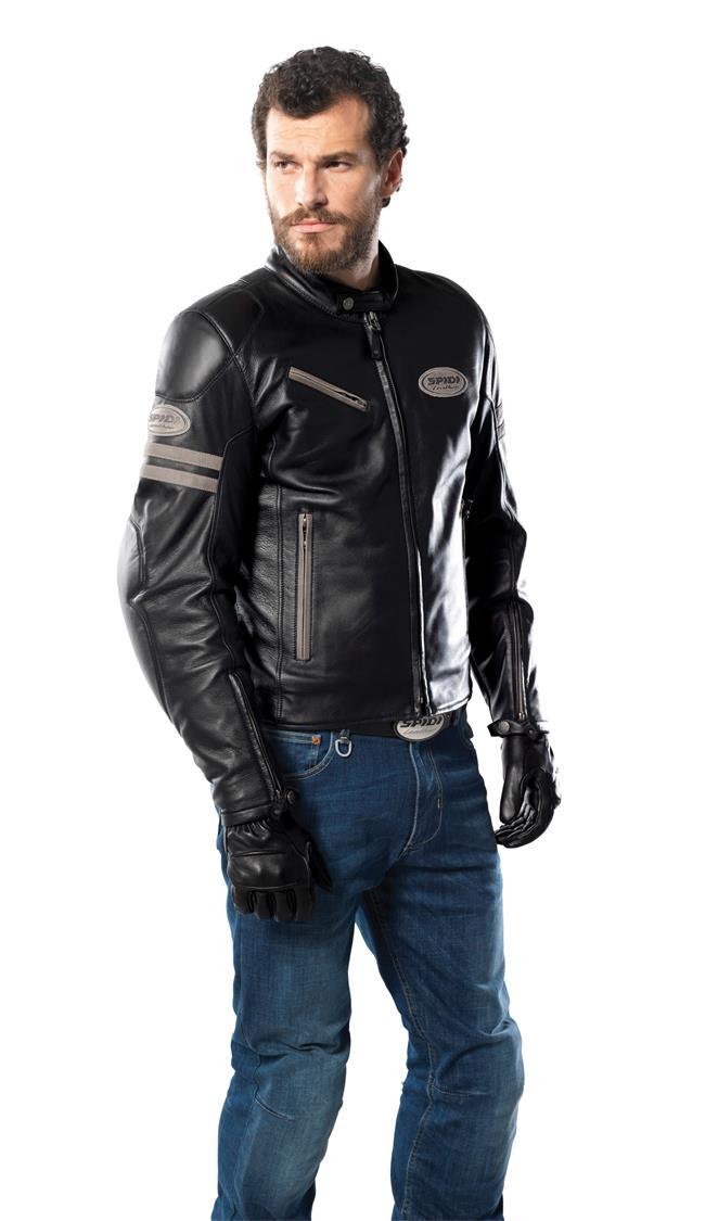 SPIDI Spidi Ace Leather Jacket Black Tan 54 Size XL