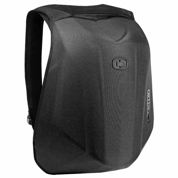 Ogio Mach 1 Motorcycle Backpack with No Drag Technology has a streamlined single shot molded exterior that is water resistant and will not deform from wind shear