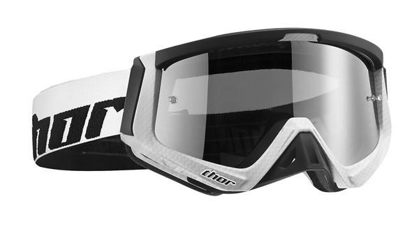Thor Goggle Sniper Carbon White Black { includes spare clear lens }