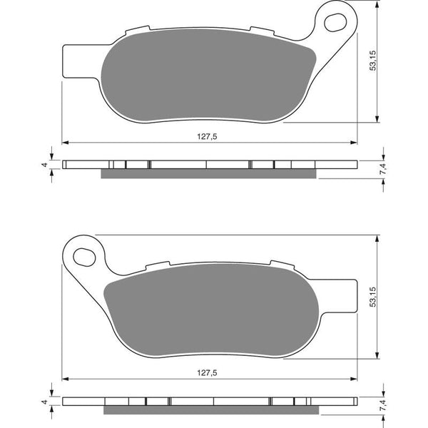 PREMIER BRAKE PADS HI-PERF SINT HD 1584cc 08 Rr