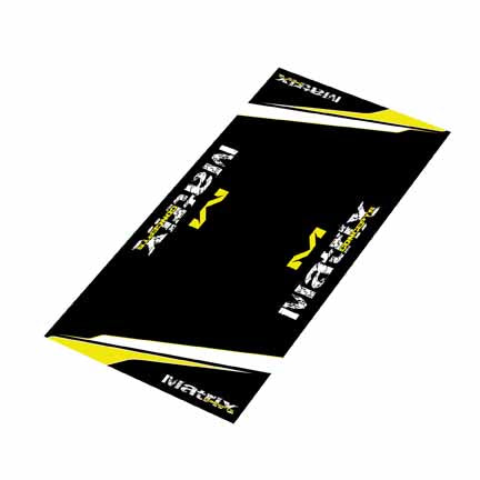 MC-R2-204 - Matrix R2 Factory Rubber Mat, in yellow and black, is 2mm thick and measures 3ft x 7ft and made from oil and gas resistant PVC rubber