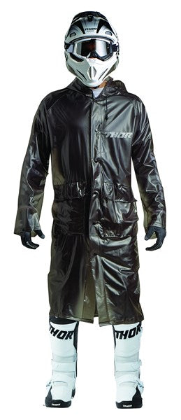 Thor MX Trench Coat Excel Rain Black One Size Fits Most THS Moto NZ