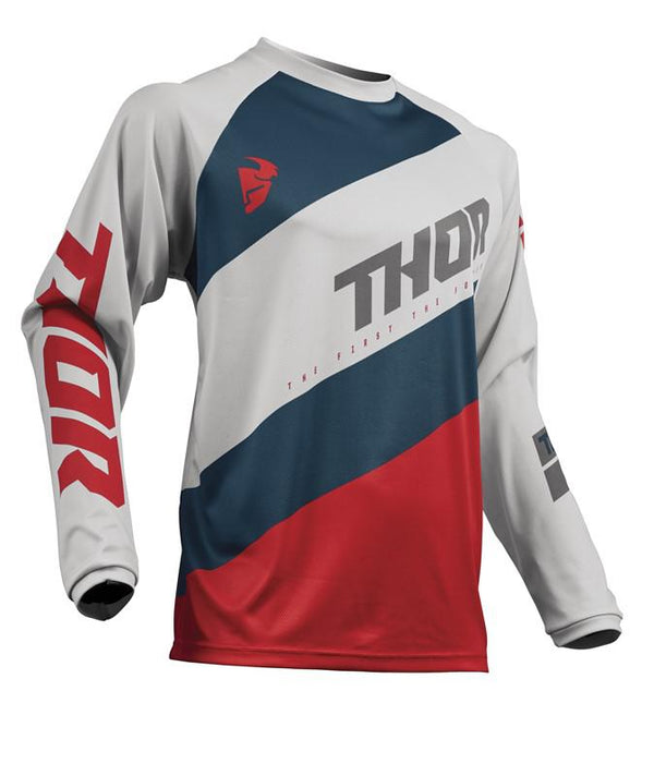 Thor Jersey Mx S19 Sector Shear Light Gray Red XLarge XL
