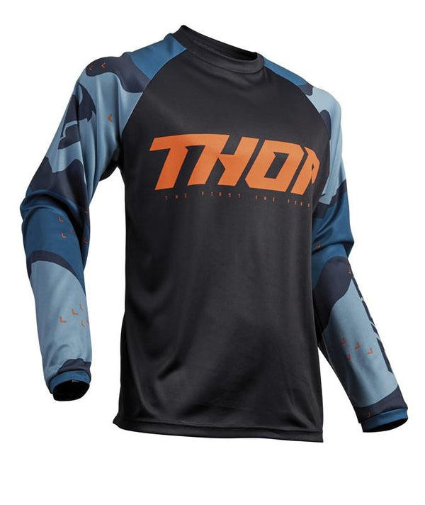 Thor Jersey S19 Camo Blue L Mx Sector Large
