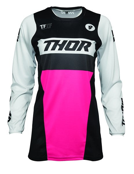 Thor Jersey Mx Pulse Womens S21 Racer Black Pink XS