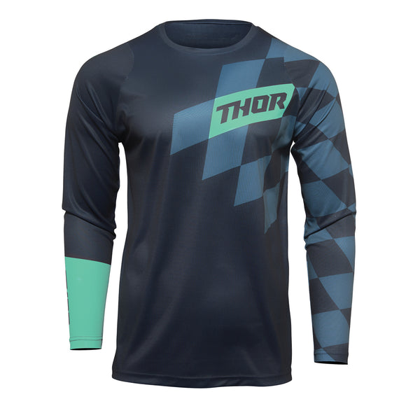 Thor Mx Jersey S22 Sector Youth Birdrock Midnight/Mint 2Xs