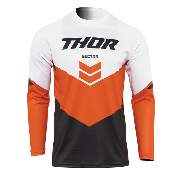 Thor Mx Jersey S22 Sector Youth Chevron Charcoal Red Orange Small