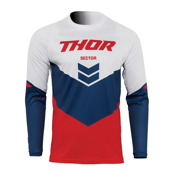 Thor Mx Jersey S22 Sector Youth Chevron Red/Navy 2Xs