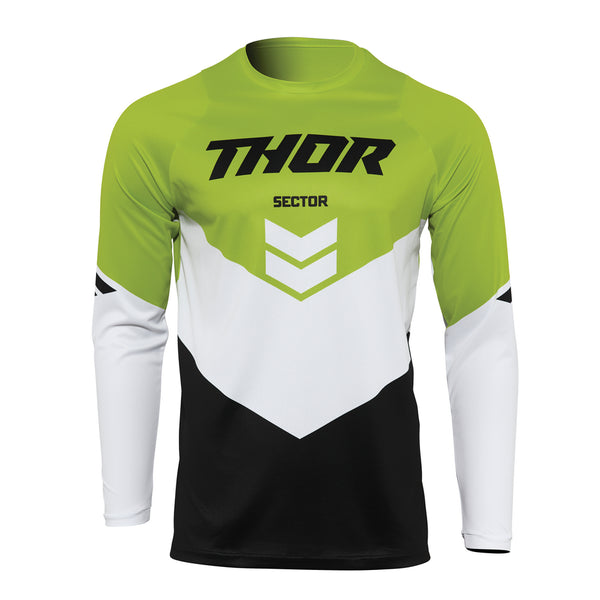 Thor Mx Jersey S22 Sector Youth Chevron Black/Green Xs