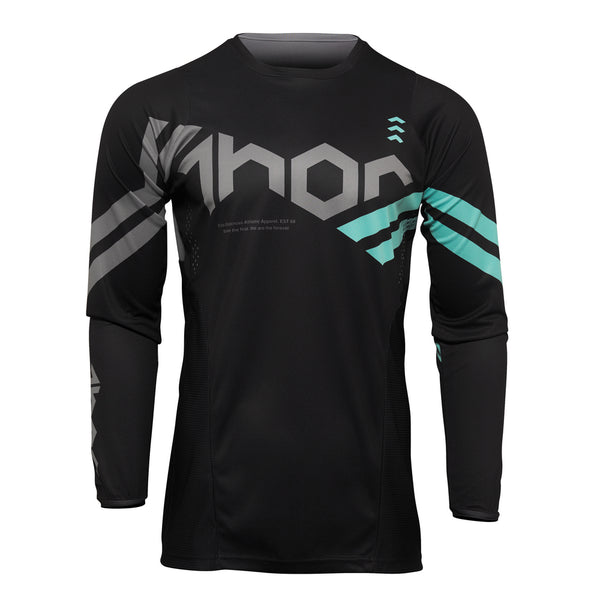 Thor Mx Jersey S22 Pulse Youth Cube Black/Mint Size Xs