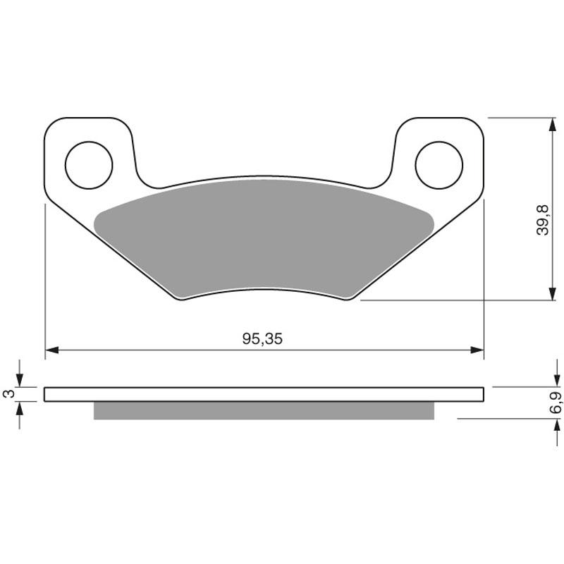 PREMIER BRAKE PADS FULL SINTER JOHN DEERE GATOR CAN-AM DS450