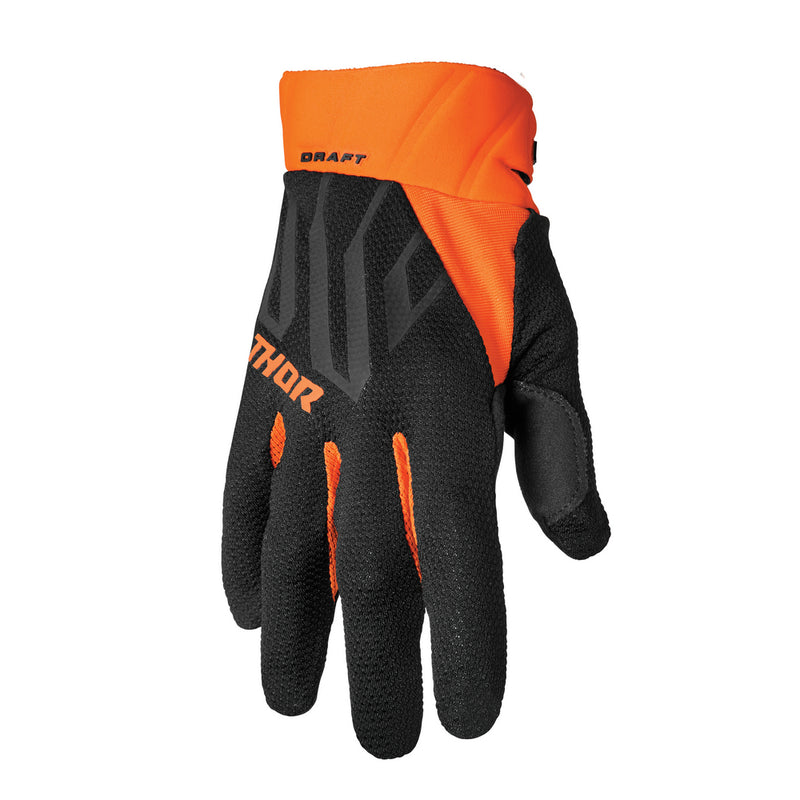 Thor Draft Black Orange Off Road Gloves Size Small