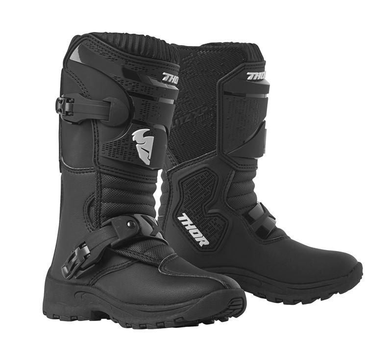 Thor MX Mini Blitz XP Black 12 Boots Size EU 30 Youth