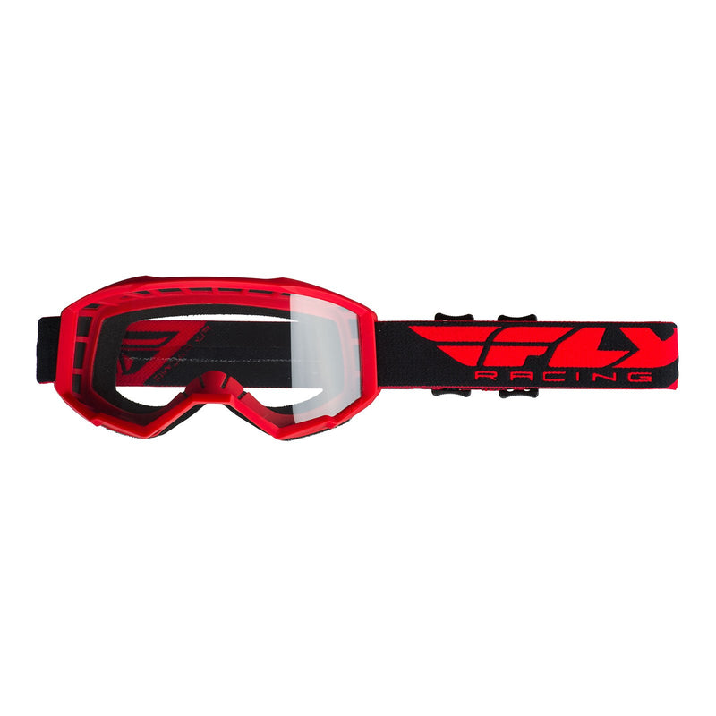 FLY GOGGLE FOCUS RED w/ CLR LENS