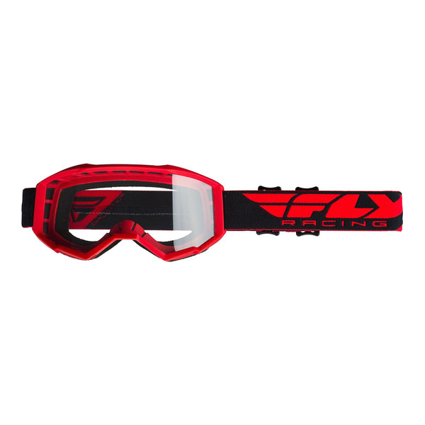 FLY GOGGLE FOCUS YTH RED w/ CLR LENS