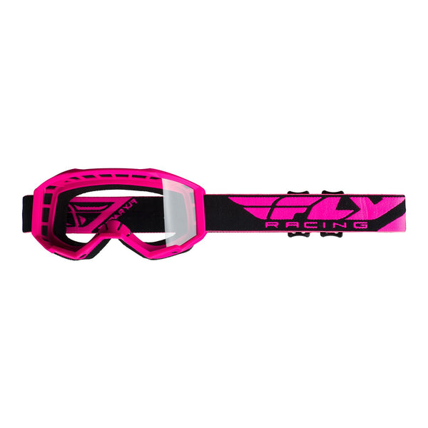 FLY GOGGLE FOCUS YTH HI-VIS PNK w/ CLR LENS