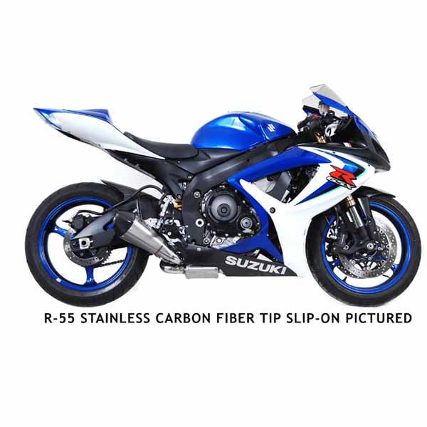 Yoshimura stainless/stainless R-55 full system with carbon end-cap for 2006-2007 Suzuki GSXR600