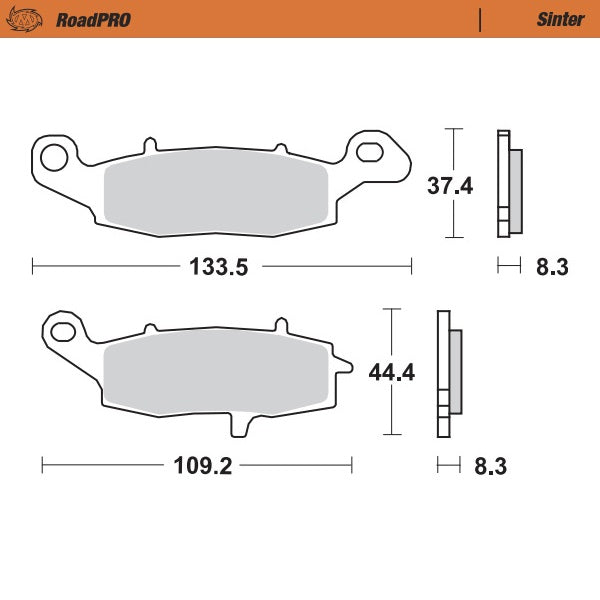 Moto Master Brake Pads Front Pro Sintered Kawasaki Suzuki