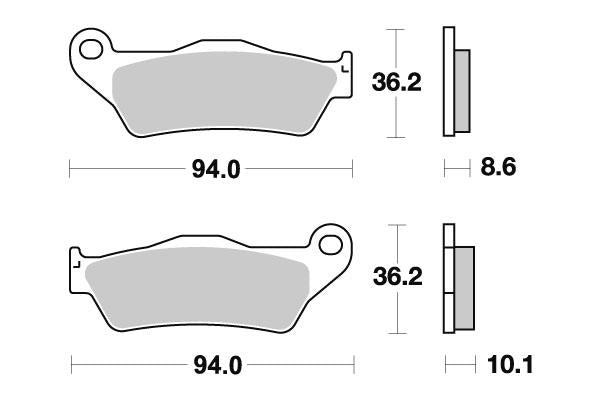 Moto Master Brake Pad Sintered Rear Bmw R850Gs 96-00 R1100Gs 93-00 R1100Rt 94-01 R1150Gs 98-05