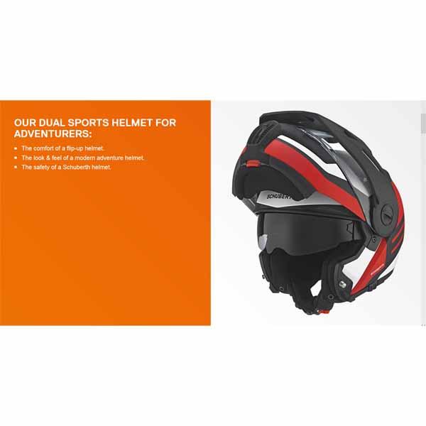 Schuberth E1 Adventure Helmet Cut Grey Medium 56cm 57cm