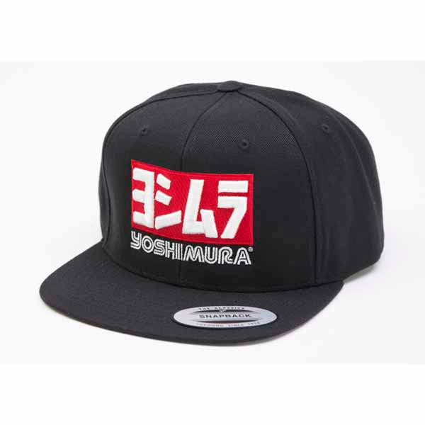 Yoshimura black snapback cap/hat with logo - YM-192055