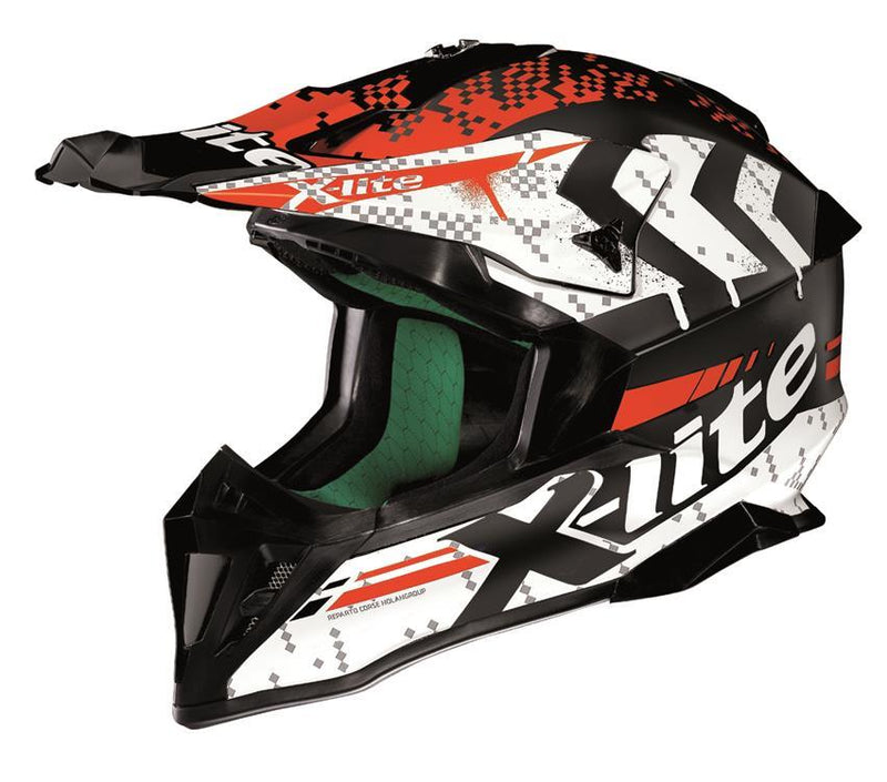 X-Lite X502 Off-Road Helmet Black White Red Medium 58cm