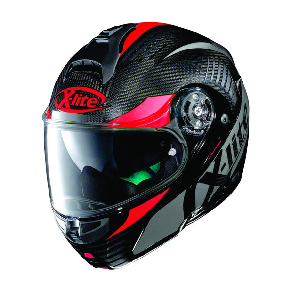 X-Lite X1004 Ultra Carbon Flip Helmet Carbon Red (10) XL Extra Large 62cm