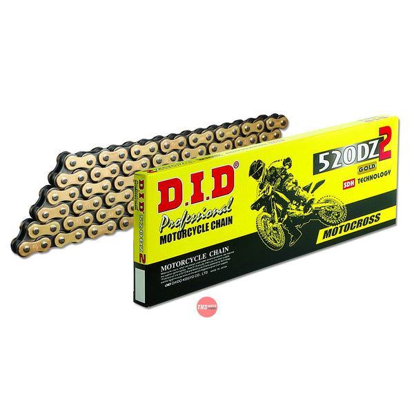 DID Motocross Chain 520DZ2 x 100 solid bush G&B clip link