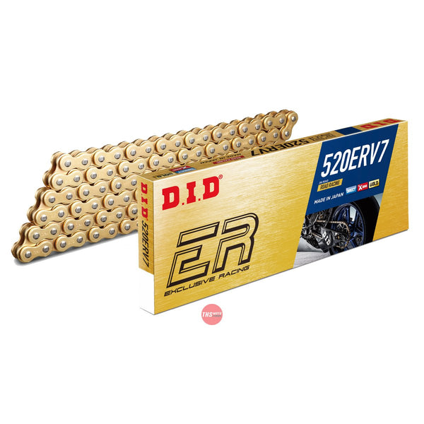 DID Enduro Chain 520ERV7 x 120ZB Race Gold rivet link