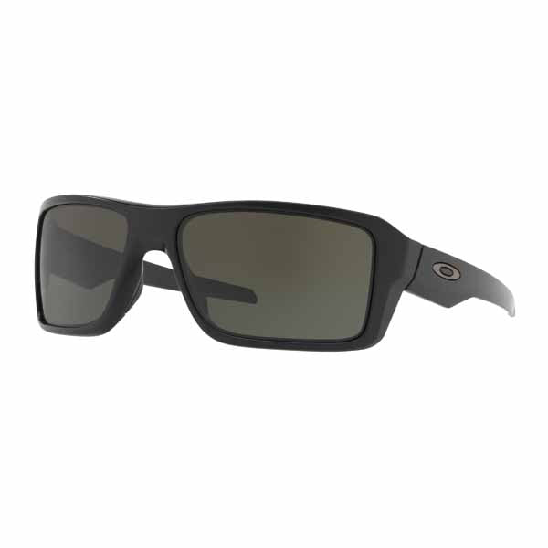 Oakley Double Edge sunglasses in Matte Black frame with Dark Grey lens - OA-OO9380-0166