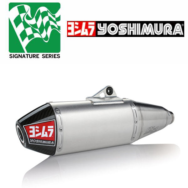 Yoshimura Signature Series RS-4 slip-on in stainless/aluminium/carbon fibre for 2018 RMZ450 Suzuki - YM-219222D320