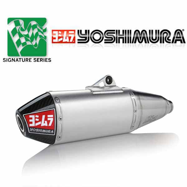 YM-244712D320 - Yoshimua Signature Series RS-4 stainless/aluminium/carbon fibre slip-on for 2016-2018 Kawasaki KX450F