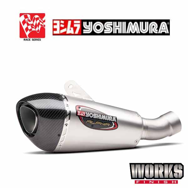 YM-14710AP520 - Yoshimura Street Series ALPHA T stainless/stainless/carbon fibre Works Finish Full System for 2018 Kawasaki Ninja 400