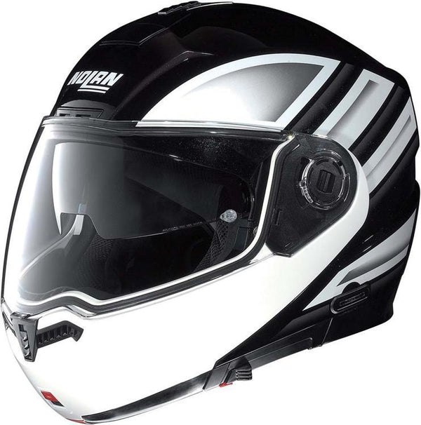 Nolan N104 N-Com Flip Face Helmet Black White XS Extra Small 55cm