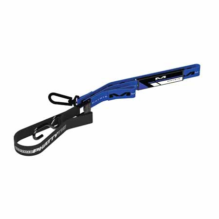 MC-M1-303 - Matrix M1 1.5" Phatty tie-down set, in blue, is a premium tie-down set with top soft loop hook and name plate for custom graphics and is 1.5" wide