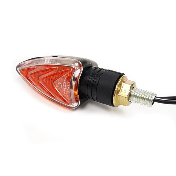 Tech 7 Mini Arrow Indicators E-mark Short 60mm Black Clearlen