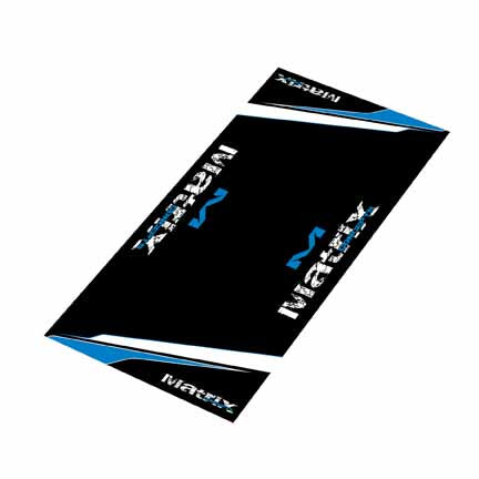 MC-R2-203 - Matrix R2 Factory Rubber Mat, in blue and black, is 2mm thick and measures 3ft x 7ft and made from oil and gas resistant PVC rubber