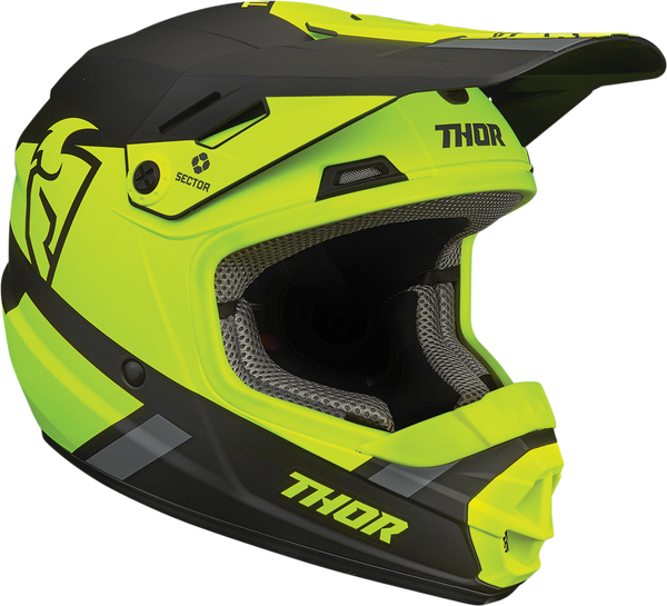 Thor Helmet S21Y Sector MIPS MX Split Acid Black Size Youth Small 47 48cm