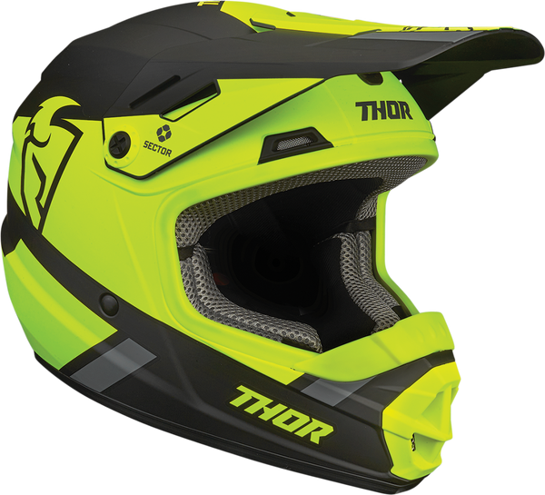 Thor Helmet S21Y Sector Youth MIPS MX Split Acid Black Small