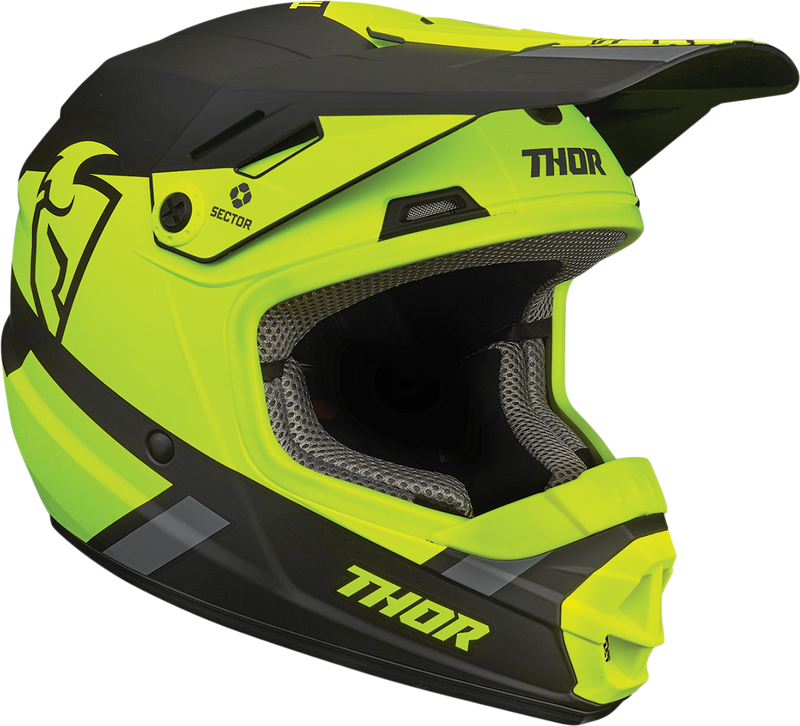 Thor Helmet S21Y Sector Youth MIPS MX Split Acid Black Small