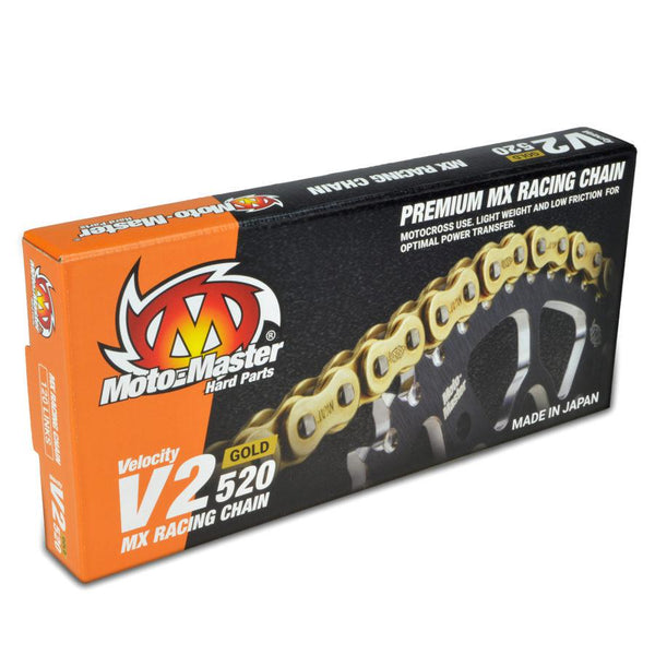 Moto Master Chain 520 - 120 Link Gold Moto-Master V2 Lightweight High-Performance
