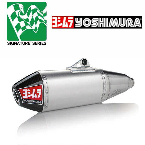 YM-242932D320 - Yoshimura RS-4 stainless/aluminium/carbon fibre Signature Series slip-on for 2018-2019 Kawasaki KX250F