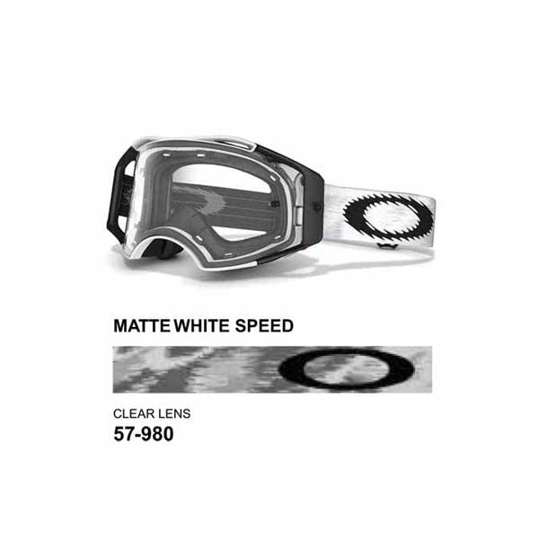 OA-57-980 - Oakley Airbrake goggles in Matte White Spped frame with Clear lens