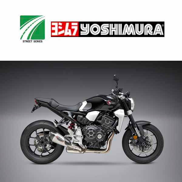 YM-12101BP520 - Yoshimura Street ALPHA T stainless/stainless/carbon fibre slip on for 2018 Honda CB1000R