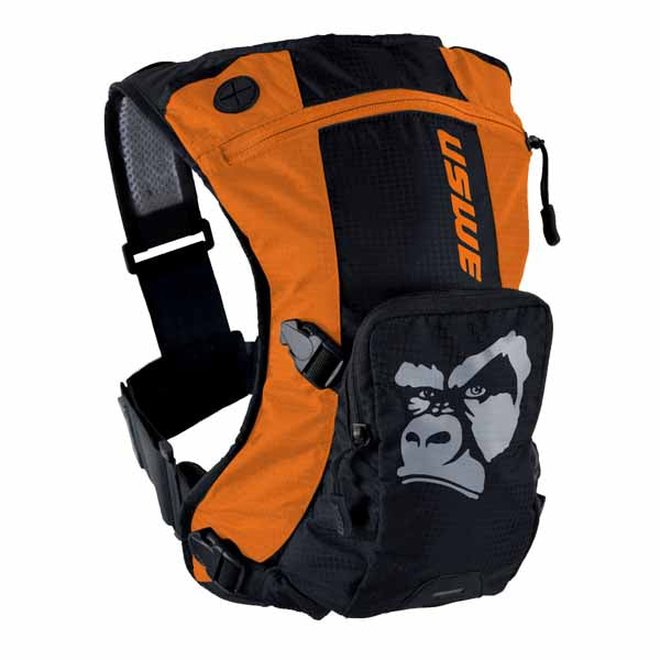 USWE Ranger 3 Hydration Pack in Black/Orange colourway - comes with a 2.0L Elite hydration system with plug-n-play coupling - US-K-2030506