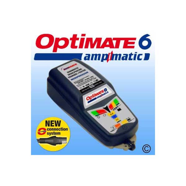 Optimate 6 - ideal for any 12V lead/acid battery from 15Ah to 240Ah which needs to be maintained ready for instant service