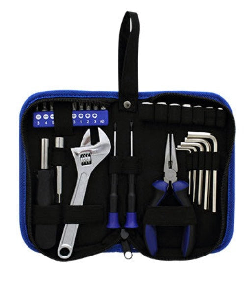 XTMT050 - The Xtech compact tool kit is the ideal travel accessory and is designed to fit under most rear motorcycle seats