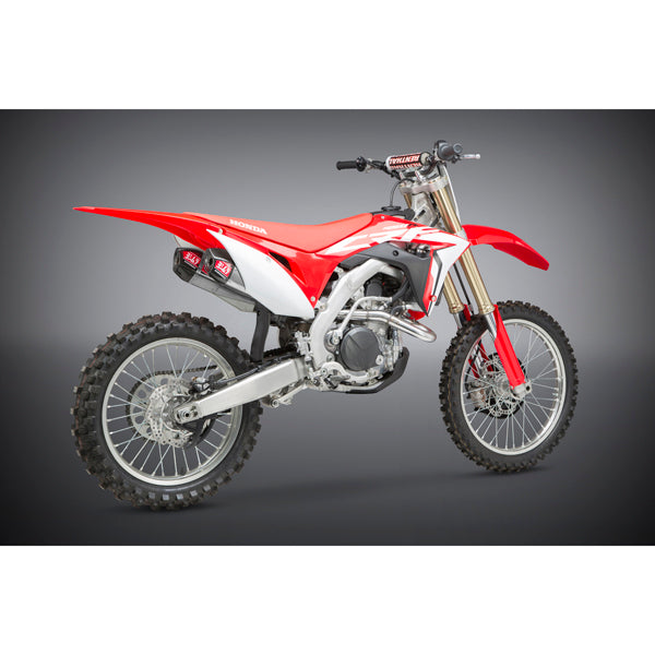 Yoshimura Signature RS-9T stainless/stainless/carbon fibre slip-on or full system for 2017-2018/2019 Honda CRF450R/RX - YM-225832R520  (slip-on for 2017-2018 only) YM-225840R520 (full system for 2017-2019)