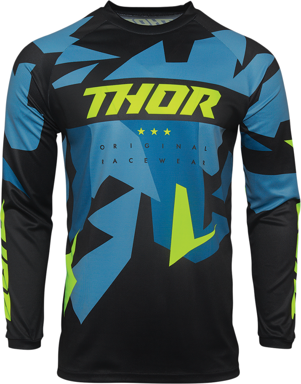 Thor Jersey Mx Sector S21Y Warship Blue Acid Youth XL
