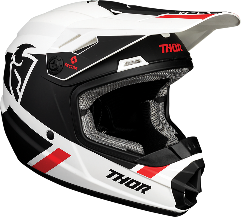 Thor Helmet S21Y Sector MIPS MX Split White Black Size Youth Medium 49 50cm